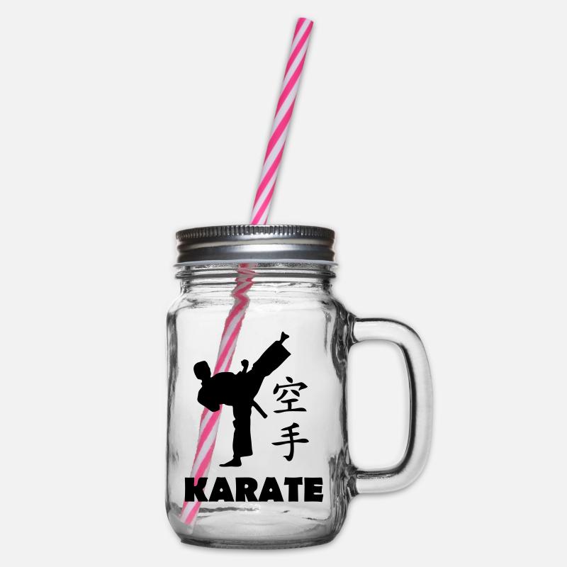 karate - Henkelglas mit Schraubdeckel - Klar