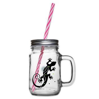 gecko - Glass jar with handle and screw cap - clear - Right