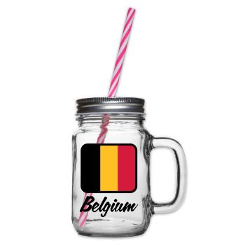 Drapeau national de Belgique - Bocal à boisson - transparent - Droite