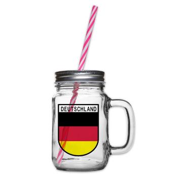 Germany coat of arms 2 - Glass jar with handle and screw cap - clear - Right