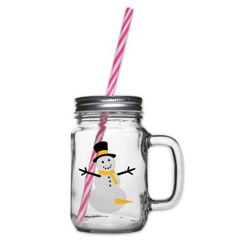 snow fun - Henkelglas mit Schraubdeckel - Klar - Rechts