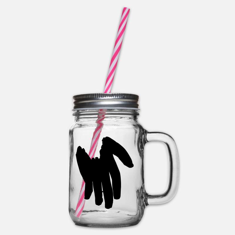 Die schwarze Hand - Henkelglas mit Schraubdeckel - Klar