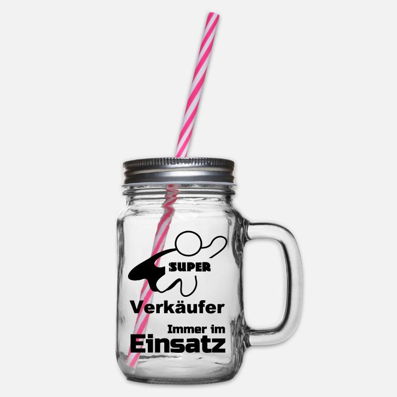 Super Verkäufer Geschenk - Henkelglas mit Schraubdeckel - Klar