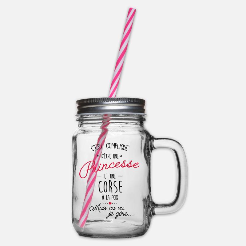 princesse et corse - Bocal à boisson - transparent