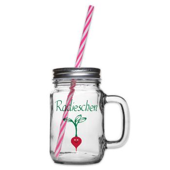 Radieschen 3 - Henkelglas mit Schraubdeckel - Klar - Rechts