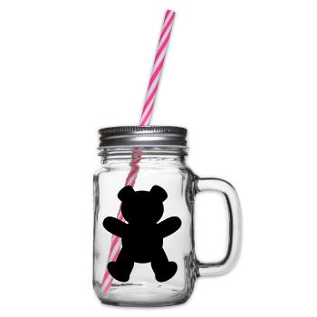 Ours ours en peluche / teddy (1c) - Bocal à boisson - transparent - Droite