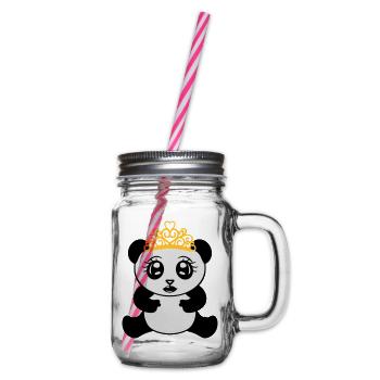 femme fille princesse couronne reine belle - Bocal à boisson - transparent - Droite