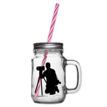 photographer - Glass jar with handle and screw cap - clear - Right