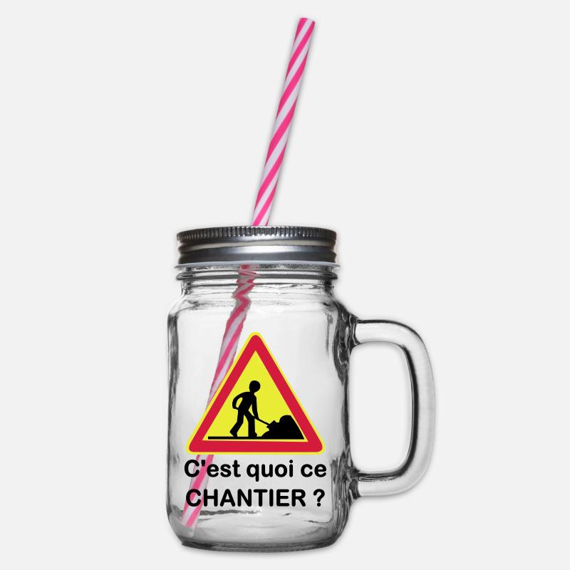 C'est quoi ce chantier ? - Bocal à boisson - transparent