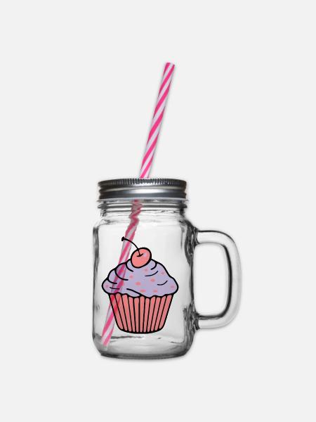 Cupcake - Bocal à boisson - transparent