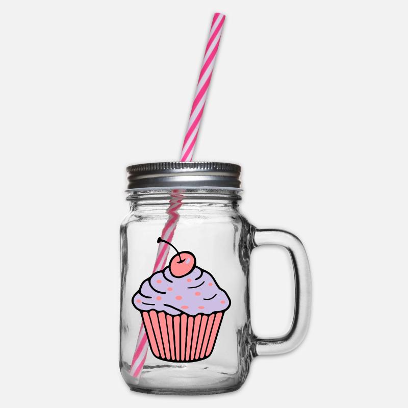Cupcake - Henkelglas mit Schraubdeckel - Klar