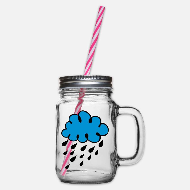 Couverture des gouttes de pluie - Bocal à boisson - transparent