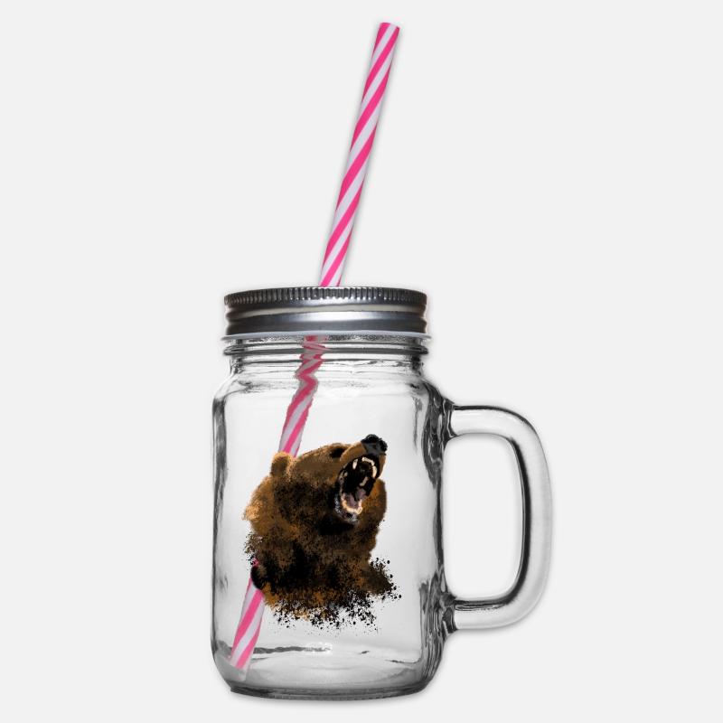 Bär - Henkelglas mit Schraubdeckel - Klar