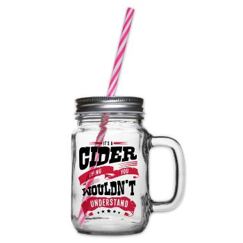 its a cider thing you wouldnt understand - Glass jar with handle and screw cap - clear - Right