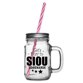 LETS STAY IN SIOU FEMME - Bocal à boisson - transparent - Droite