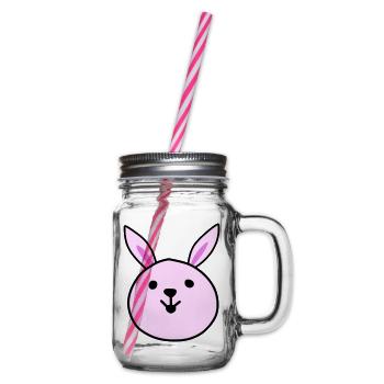 Mignon lapin rose - Bocal à boisson - transparent - Droite