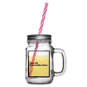 You, Me & Two Bottles of Beer - Glass jar with handle and screw cap - clear - Right