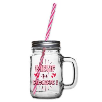 Femme Meuf Qui Décoiffe Meilleure Fille - Bocal à boisson - transparent - Droite