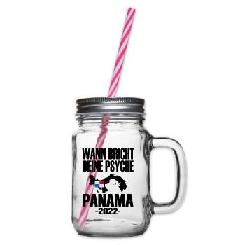 WANN BRICHT DEINE PSYCHE PANAMA - Henkelglas mit Schraubdeckel - Klar - Rechts