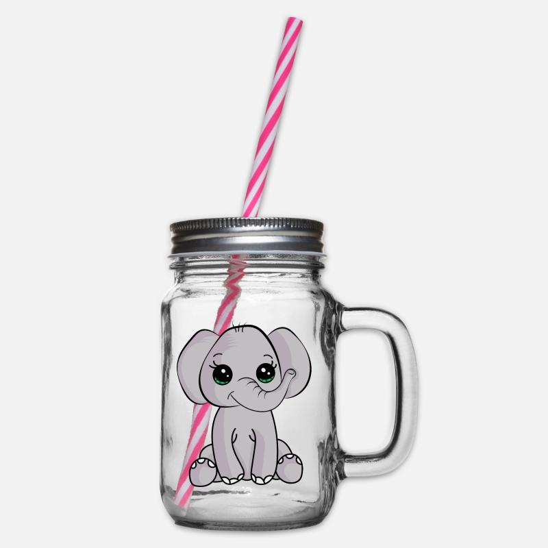 Bébé éléphant - Bocal à boisson - transparent