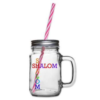 SHALOM ARC EN CIEL CROISES - Bocal à boisson - transparent - Droite
