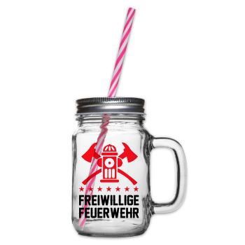 Freiwillige Feuerwehr - Henkelglas mit Schraubdeckel - Klar - Rechts