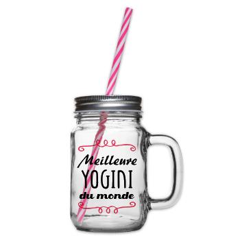 Meilleure Yogini du monde / Yoga - Bocal à boisson - transparent - Droite