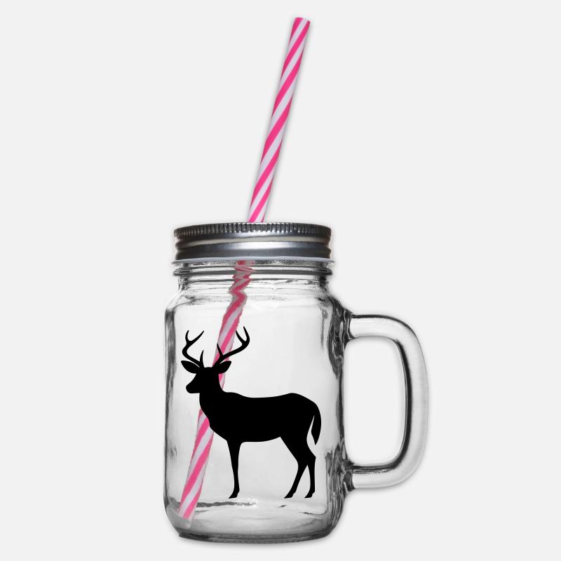 Hirsch - Henkelglas mit Schraubdeckel - Klar