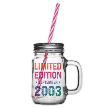 Limited Edition 21 Birthday Party Vintage 2003 - Glass jar with handle and screw cap - clear - Right