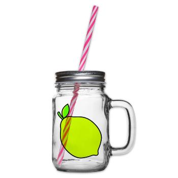 lemon - Glass jar with handle and screw cap - clear - Right