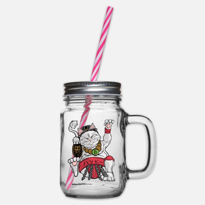 Maneki-neko Sumo - Bocal à boisson - transparent