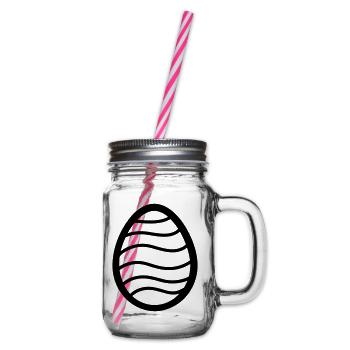 Egg - Glass jar with handle and screw cap - clear - Right