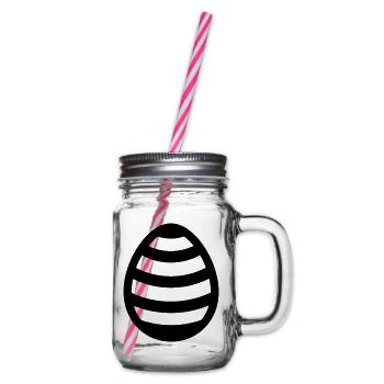 Egg - Glass jar with handle and screw cap - clear - Right