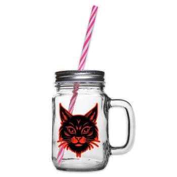 Tête de chat - Bocal à boisson - transparent - Droite