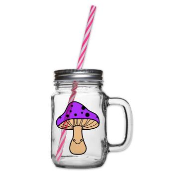 Bande dessinée champignon - Bocal à boisson - transparent - Droite