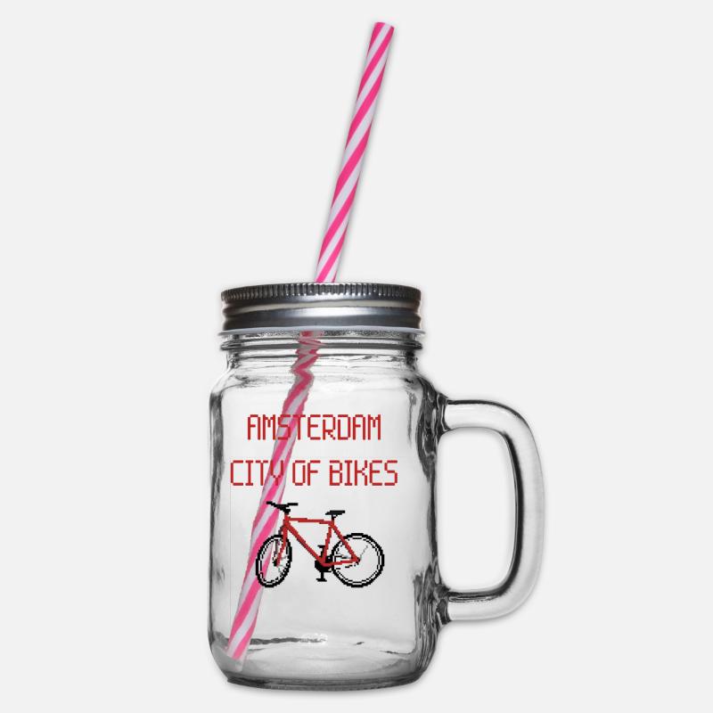 Vélo Amsterdam - Pixel Red - Bocal à boisson - transparent