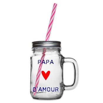 HAPPY FATHER'S DAY. DAD. FATHER'S DAY. FATHER - Glass jar with handle and screw cap - clear - Right