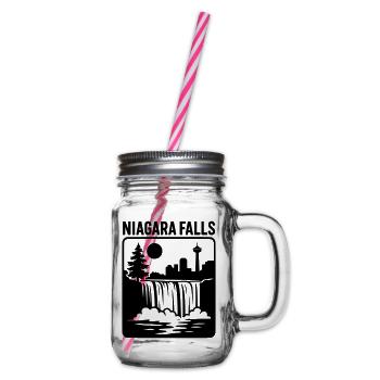 Niagara Falls Falls Canada Vacation Recreation - Glass jar with handle and screw cap - clear - Right