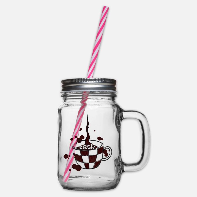 Coffee_Crew - Henkelglas mit Schraubdeckel - Klar