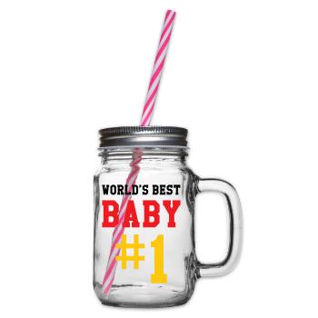 Best Baby - Birth - Child - Glass jar with handle and screw cap - clear - Right
