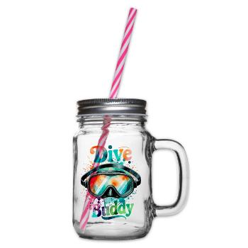 Dive Buddy Diving Goggles - Glass jar with handle and screw cap - clear - Right