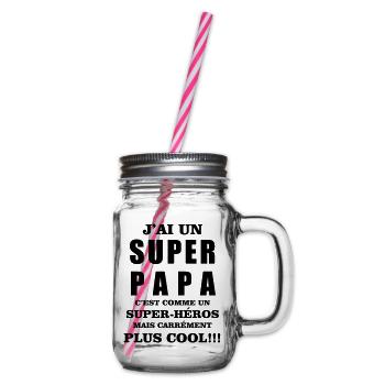 Super papa - Bocal à boisson - transparent - Droite