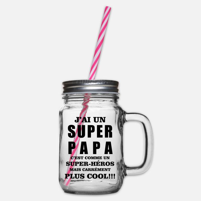 Super papa - Bocal à boisson - transparent