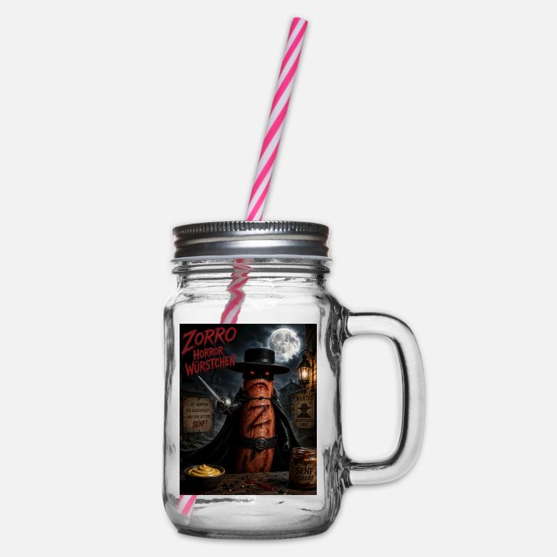 Zorro Horror Würstchen  - Henkelglas mit Schraubdeckel - Klar