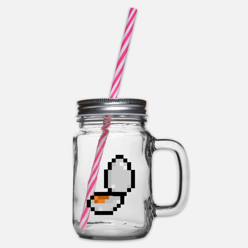 Pixel-Ei - Henkelglas mit Schraubdeckel - Klar