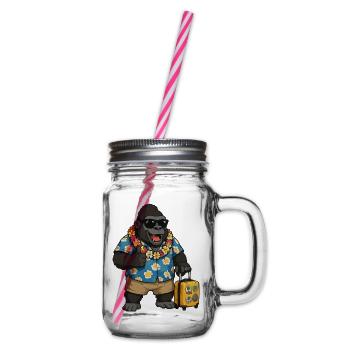 Chemise Holiday Gorilla Hawaii - Bocal à boisson - transparent - Droite