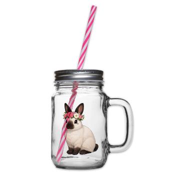 Californian Rabbit - Glass jar with handle and screw cap - clear - Right