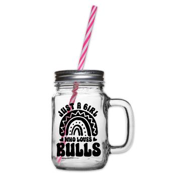 Stier Spruch Boho-Style - Henkelglas mit Schraubdeckel - Klar - Rechts