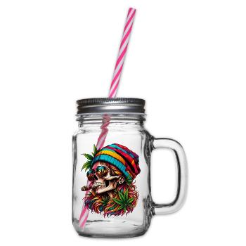 HIGH VIBES - Henkelglas mit Schraubdeckel - Klar - Rechts