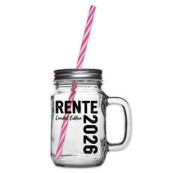 Rente 2026 Limited Edition Ruhestand - Henkelglas mit Schraubdeckel - Klar - Rechts